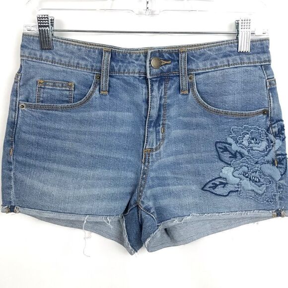 Universal Threads Floral Embroidered Denim Shorts - Picture 1 of 5